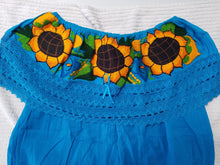Load image into Gallery viewer, Campesina Style shoulder less sunflowers Blouse - Blusa Campesina con Girasoles