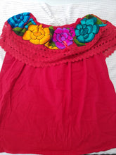 Load image into Gallery viewer, Campesina Style shoulder less sunflowers Blouse - Blusa Campesina con Girasoles