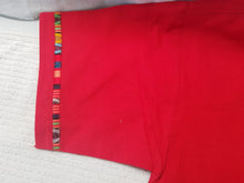 Load image into Gallery viewer, Manta orange and stripe short sleeve Mens - Guayabera naranja manga corta decorada.