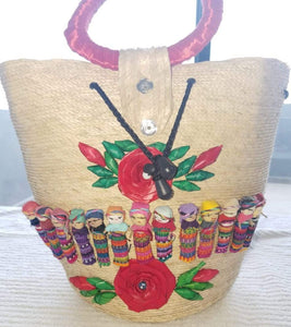 Large Dolls hand bag - Bolso grande de muñequitas