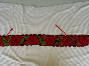 Red Roses big flowers Cotton Girdles - Faja de rosas rojas grandes de algodon.