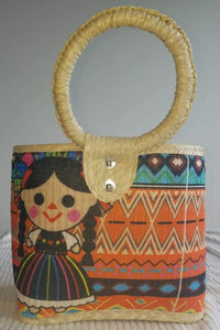 Medium pick tale doll hand bag - Bolso Mediano con munequita de colitas