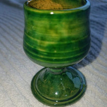 Load image into Gallery viewer, Green Clay tequila shot glass - Vaso tequilero de barro verde
