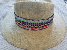 Load image into Gallery viewer, Palm Hand made 5 flowers Hat- Sombrero de Palma con 5 flores.
