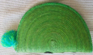 Hand Made Palm Green Medium Makeup bag eye design - Bolsa para maquillaje mediana color verde con diseño de ojo